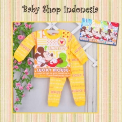 large LU217 Piyama Kaos Korea Mickey Mouse New 63 kuning copy